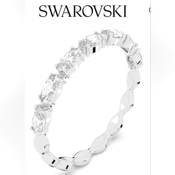 New AUTHENTIC GENUINE SWAROVSKI MATRIX VITTÒRI BAND WEDDING RING SIZE 6.75 - Picture 3 of 9